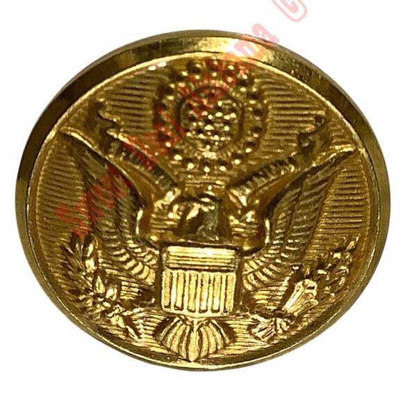 Chesire Button CT U.S.A., Brass Button w/ Eagle Seal, 3/4"D - Picture 1 of 3